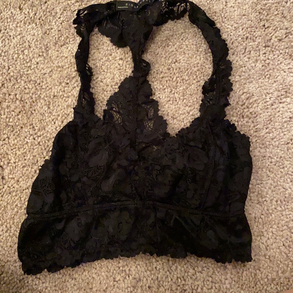 Black lace bralette